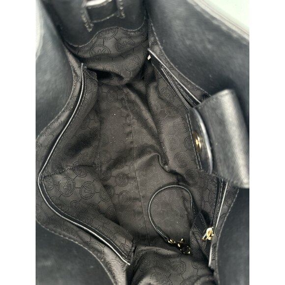 Michael Kors Hamilton Black Leather Crossbody/Tote - Picture 3 of 8